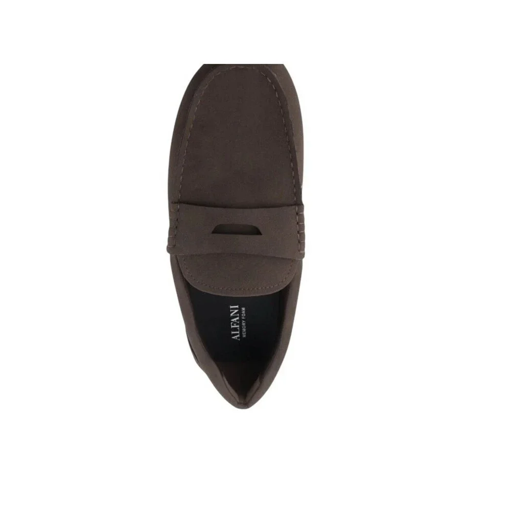 NWT Alfani Marco Mens Faux Suede Brown Driving Loafers